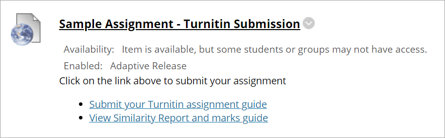 create turnitin assignment